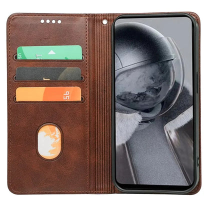 For Samsung Galaxy A15 4G / A15 5G Case Calf Texture PU Leather Phone Cover with Card Slots