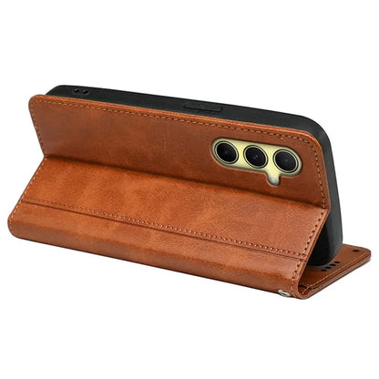 For Samsung Galaxy A05s 4G Phone Case Calf Texture Card Slots PU Leather Flip Cover