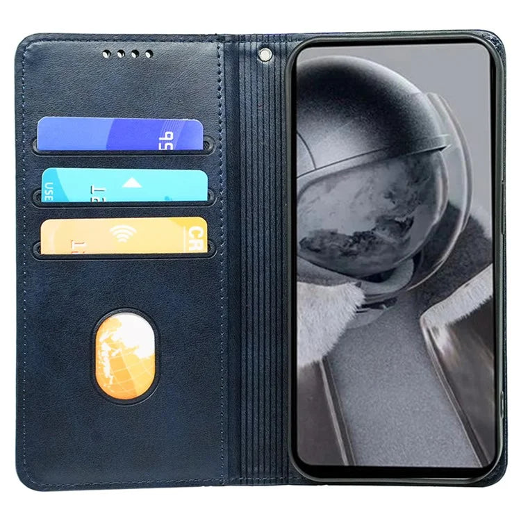 For Samsung Galaxy A05s 4G Phone Case Calf Texture Card Slots PU Leather Flip Cover