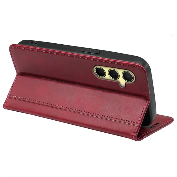 For Samsung Galaxy A05s 4G Phone Case Calf Texture Card Slots PU Leather Flip Cover