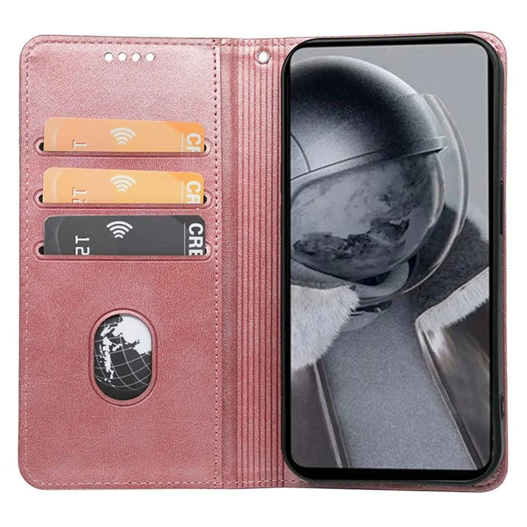 For Samsung Galaxy A05s 4G Phone Case Calf Texture Card Slots PU Leather Flip Cover