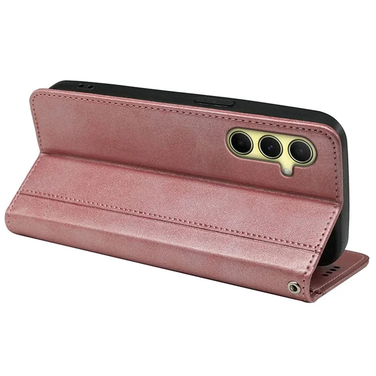 For Samsung Galaxy A05s 4G Phone Case Calf Texture Card Slots PU Leather Flip Cover