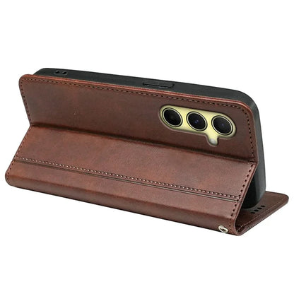 For Samsung Galaxy A05s 4G Phone Case Calf Texture Card Slots PU Leather Flip Cover