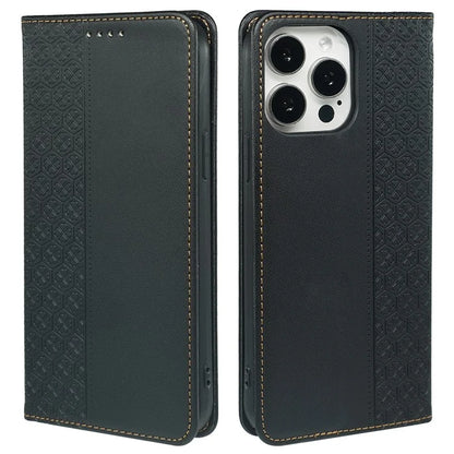 For iPhone 15 Pro Case Four-Leaf Clover Leather Flip Phone Cover