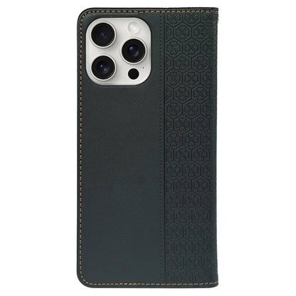 For iPhone 15 Pro Case Four-Leaf Clover Leather Flip Phone Cover