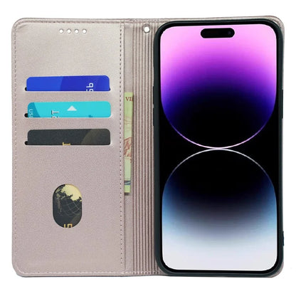 For iPhone 15 Pro Max Case Four-Leaf Clover Leather Flip Phone Cover