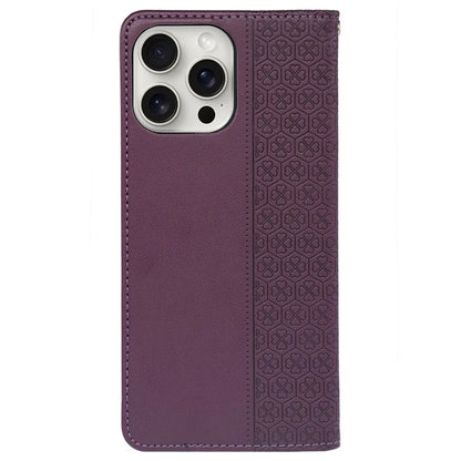 For iPhone 13 Pro Case Four-Leaf Clover Imprinted Leather Folio Phone Cover