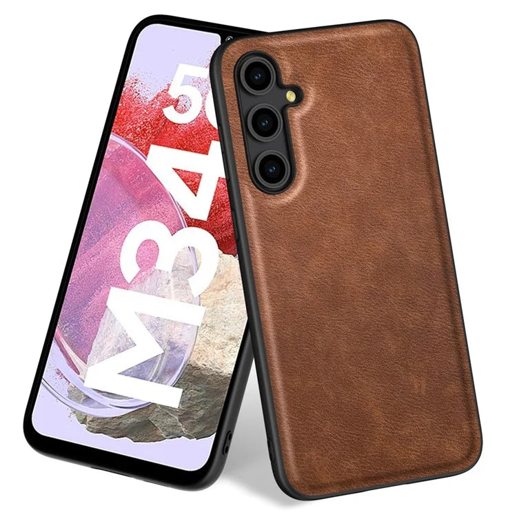 For Samsung Galaxy M34 5G / F34 5G Case PU Leather +PC+TPU Retro Phone Cover