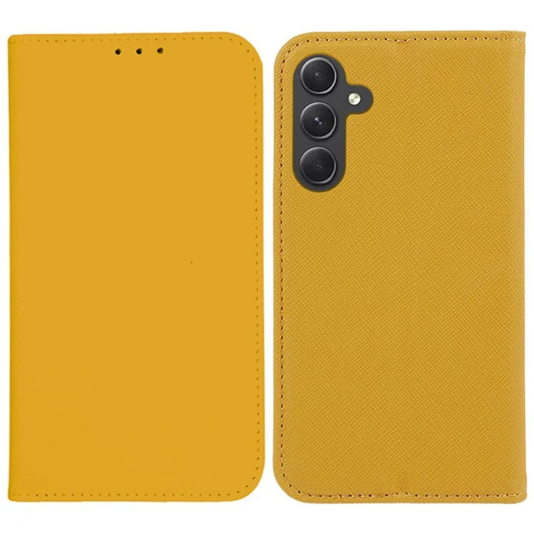 For Samsung Galaxy M35 5G Case Cross Texture PU Leather Wallet Phone Cover