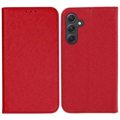 For Samsung Galaxy M35 5G Case Cross Texture PU Leather Wallet Phone Cover