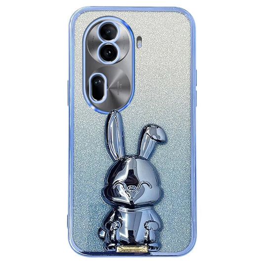 For Oppo Reno11 Pro 5G (Global) Case Cartoon Rabbit Pull Kickstand PC+TPU Phone Cover