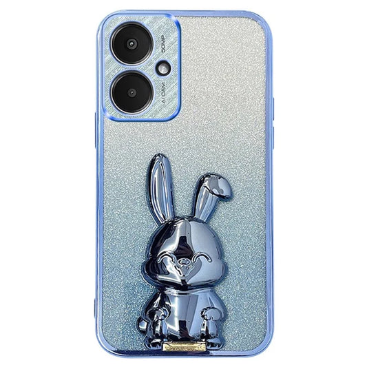 For Xiaomi Redmi 13C 5G / 13R 5G / Poco M6 5G Case PC+TPU Phone Cover Cartoon Rabbit Kickstand