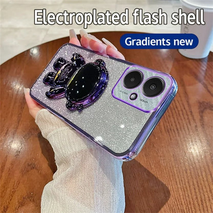 For Xiaomi Redmi 13C 5G / 13R 5G / Poco M6 5G Case Electroplated PC+TPU Phone Cover Astronaut Kickstand