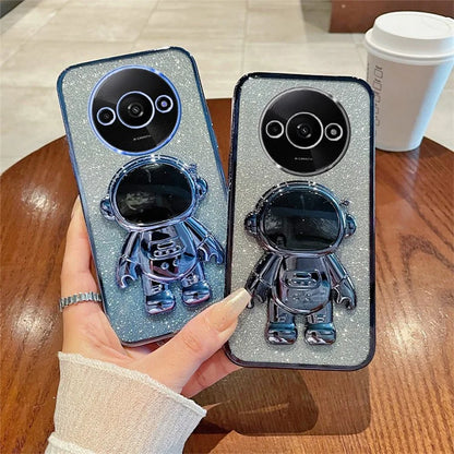 For Xiaomi Redmi A3 / Poco C61 4G Case PC+TPU Kickstand Astronaut Phone Cover
