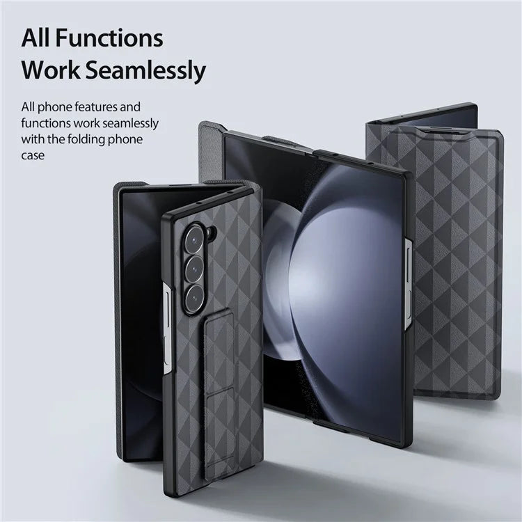 DUX DUCIS Fitt Series for Samsung Galaxy Z Fold6 5G Case Leather Phone Cover with Card Slot Kickstand