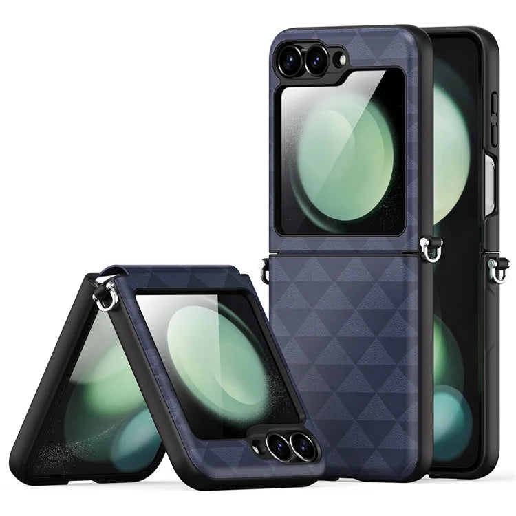 DUX DUCIS Fitt Series for Samsung Galaxy Z Flip6 5G Case Rhombus Leather+TPU Phone Cover