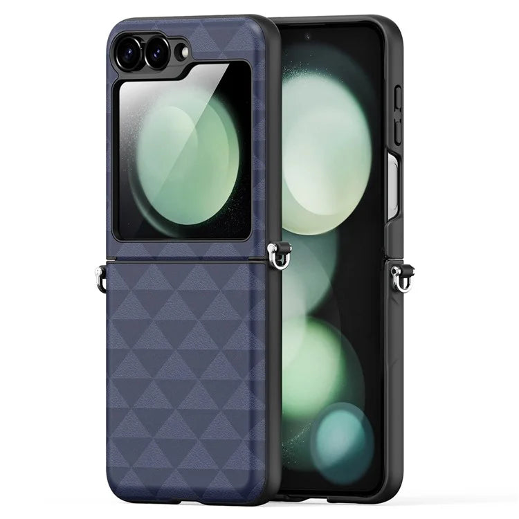 DUX DUCIS Fitt Series for Samsung Galaxy Z Flip6 5G Case Rhombus Leather+TPU Phone Cover