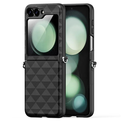 DUX DUCIS Fitt Series for Samsung Galaxy Z Flip6 5G Case Rhombus Leather+TPU Phone Cover