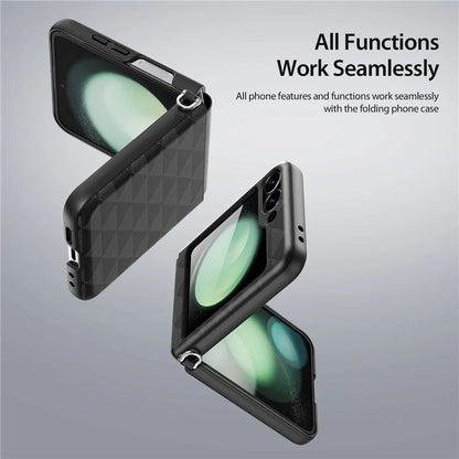 DUX DUCIS Fitt Series for Samsung Galaxy Z Flip6 5G Case Rhombus Leather+TPU Phone Cover