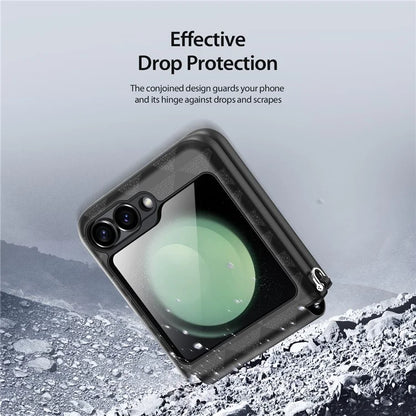 DUX DUCIS Fitt Series for Samsung Galaxy Z Flip6 5G Case Rhombus Leather+TPU Phone Cover