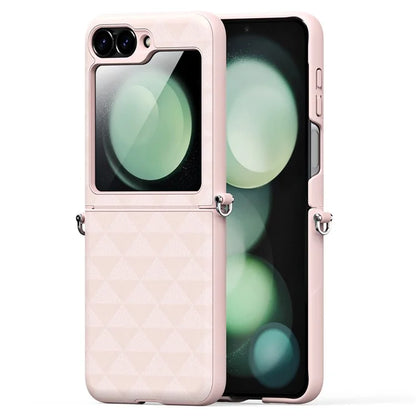 DUX DUCIS Fitt Series for Samsung Galaxy Z Flip6 5G Case Rhombus Leather+TPU Phone Cover