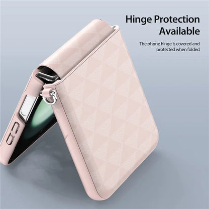 DUX DUCIS Fitt Series for Samsung Galaxy Z Flip6 5G Case Rhombus Leather+TPU Phone Cover