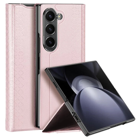 DUX DUCIS Bril Series for Samsung Galaxy Z Fold6 5G Case Card Slot Leather Stand Phone Cover
