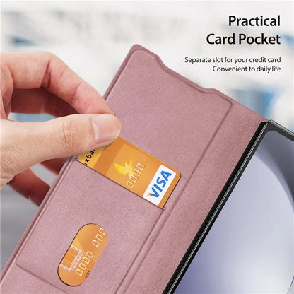 DUX DUCIS Bril Series for Samsung Galaxy Z Fold6 5G Case Card Slot Leather Stand Phone Cover