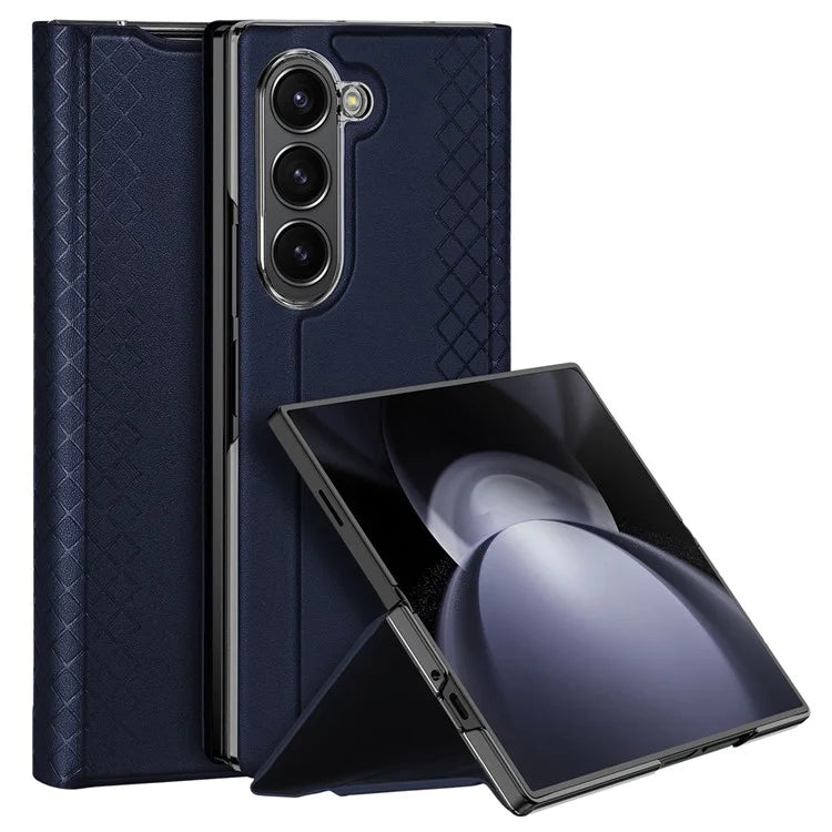 DUX DUCIS Bril Series for Samsung Galaxy Z Fold6 5G Case Card Slot Leather Stand Phone Cover