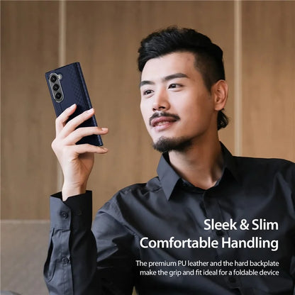 DUX DUCIS Bril Series for Samsung Galaxy Z Fold6 5G Case Card Slot Leather Stand Phone Cover