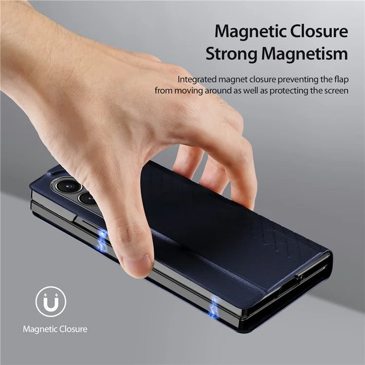 DUX DUCIS Bril Series for Samsung Galaxy Z Fold6 5G Case Card Slot Leather Stand Phone Cover