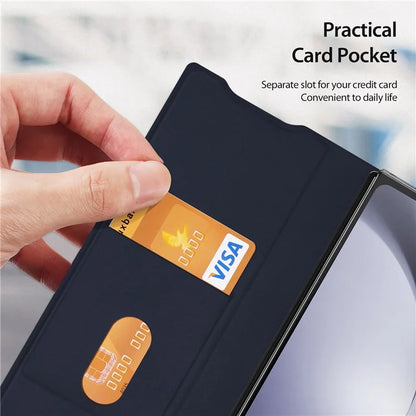 DUX DUCIS Bril Series for Samsung Galaxy Z Fold6 5G Case Card Slot Leather Stand Phone Cover
