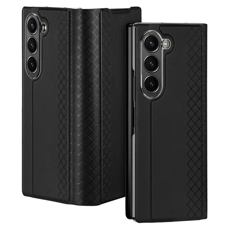DUX DUCIS Bril Series for Samsung Galaxy Z Fold6 5G Case Card Slot Leather Stand Phone Cover
