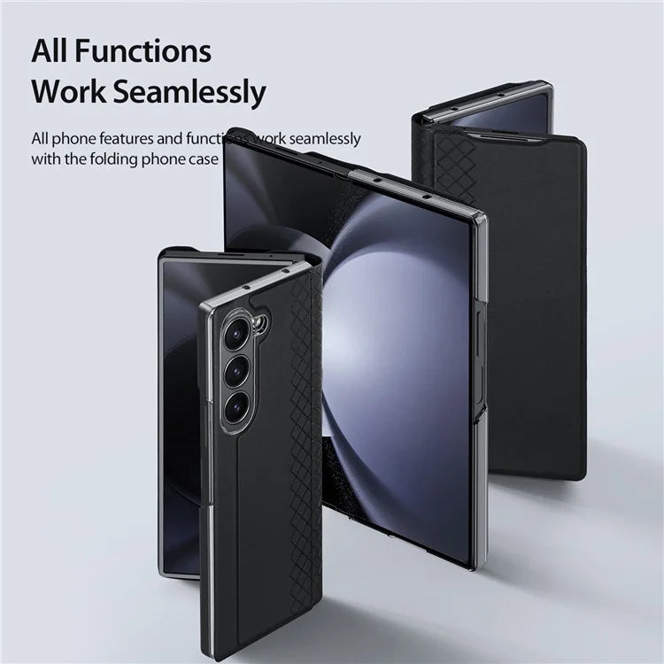 DUX DUCIS Bril Series for Samsung Galaxy Z Fold6 5G Case Card Slot Leather Stand Phone Cover
