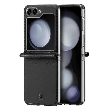 DUX DUCIS Bril Series for Samsung Galaxy Z Flip6 5G Case Leather+PC Protective Shell Cover