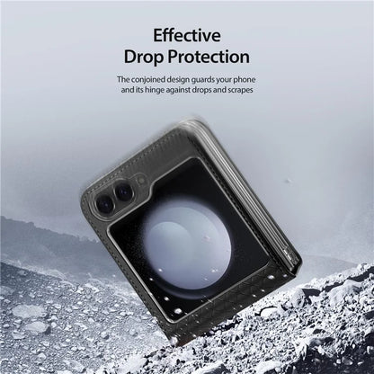 DUX DUCIS Bril Series for Samsung Galaxy Z Flip6 5G Case Leather+PC Protective Shell Cover