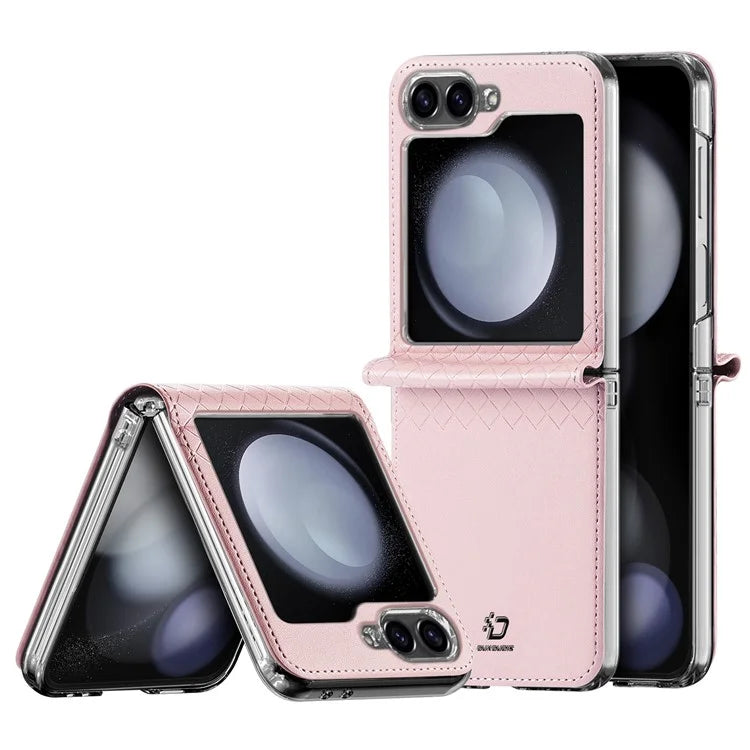 DUX DUCIS Bril Series for Samsung Galaxy Z Flip6 5G Case Leather+PC Protective Shell Cover
