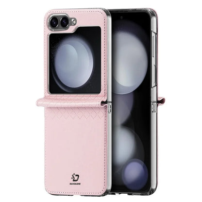 DUX DUCIS Bril Series for Samsung Galaxy Z Flip6 5G Case Leather+PC Protective Shell Cover