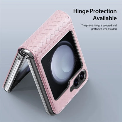 DUX DUCIS Bril Series for Samsung Galaxy Z Flip6 5G Case Leather+PC Protective Shell Cover