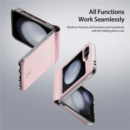 DUX DUCIS Bril Series for Samsung Galaxy Z Flip6 5G Case Leather+PC Protective Shell Cover