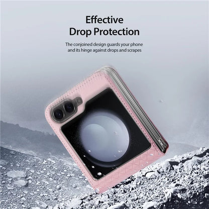 DUX DUCIS Bril Series for Samsung Galaxy Z Flip6 5G Case Leather+PC Protective Shell Cover