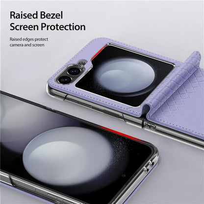 DUX DUCIS Bril Series for Samsung Galaxy Z Flip6 5G Case Leather+PC Protective Shell Cover