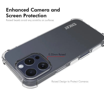ENKAY HAT PRINCE For iPhone 16 Pro Max Case TPU Clear Phone Cover with Reinforced Corner