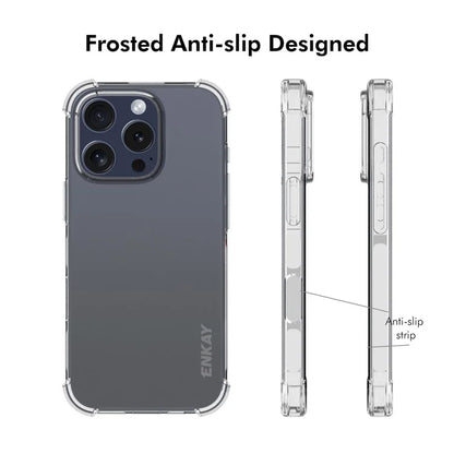 ENKAY HAT PRINCE For iPhone 16 Pro Max Case TPU Clear Phone Cover with Reinforced Corner