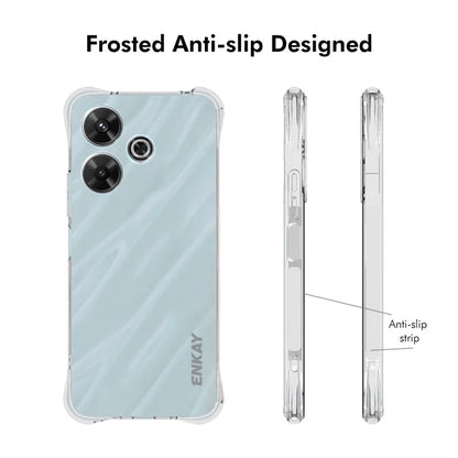 ENKAY HAT PRINCE For Xiaomi Redmi Note 13R 5G TPU Case Corners Protection Clear Phone Cover