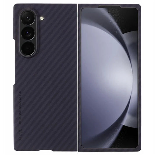 X-LEVEL For Samsung Galaxy Z Fold6 5G Phone Case PC Mobile Phone Cover Carbon Fiber Texture Phone Shell
