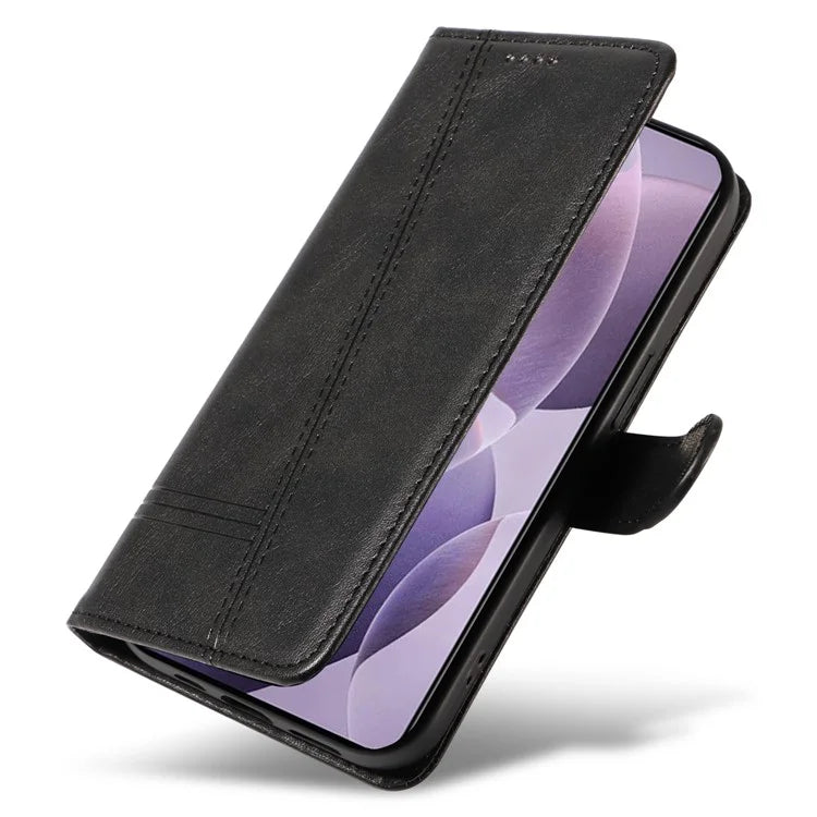 For Xiaomi Poco F6 Pro 5G / Redmi K70 5G / K70 Pro 5G Case T-Shaped Lines Leather Phone Cover
