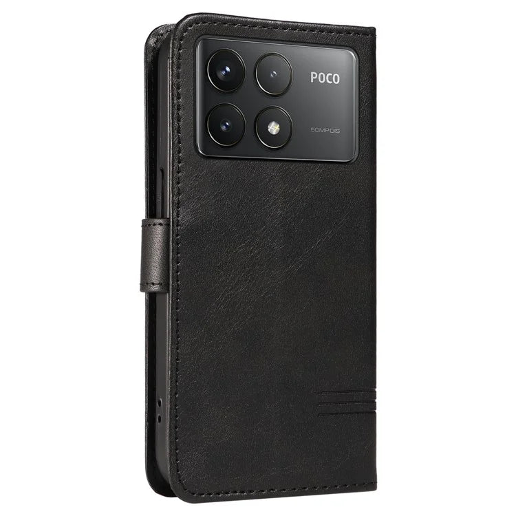 For Xiaomi Poco F6 Pro 5G / Redmi K70 5G / K70 Pro 5G Case T-Shaped Lines Leather Phone Cover