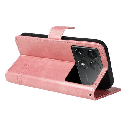 For Xiaomi Poco F6 Pro 5G / Redmi K70 5G / K70 Pro 5G Case T-Shaped Lines Leather Phone Cover