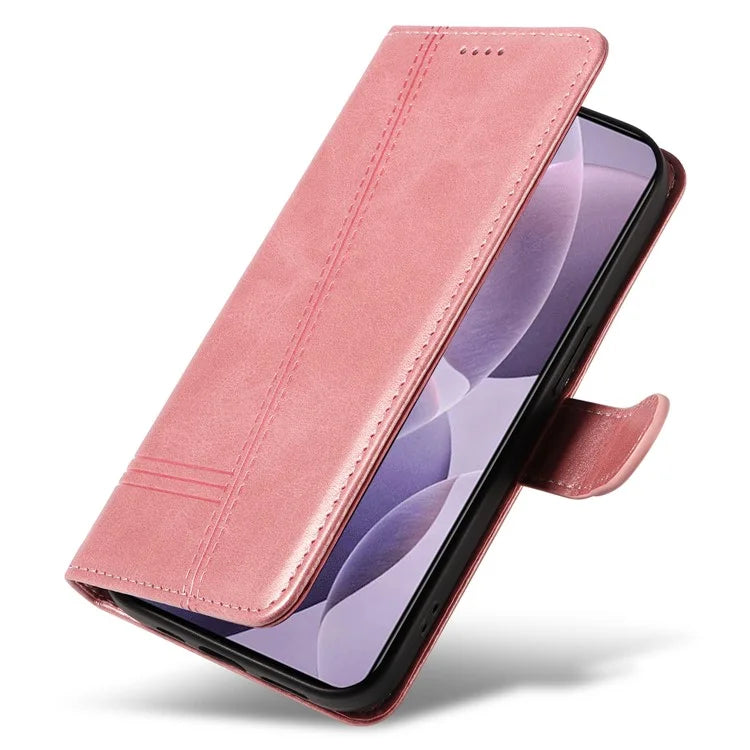 For Xiaomi Poco F6 Pro 5G / Redmi K70 5G / K70 Pro 5G Case T-Shaped Lines Leather Phone Cover